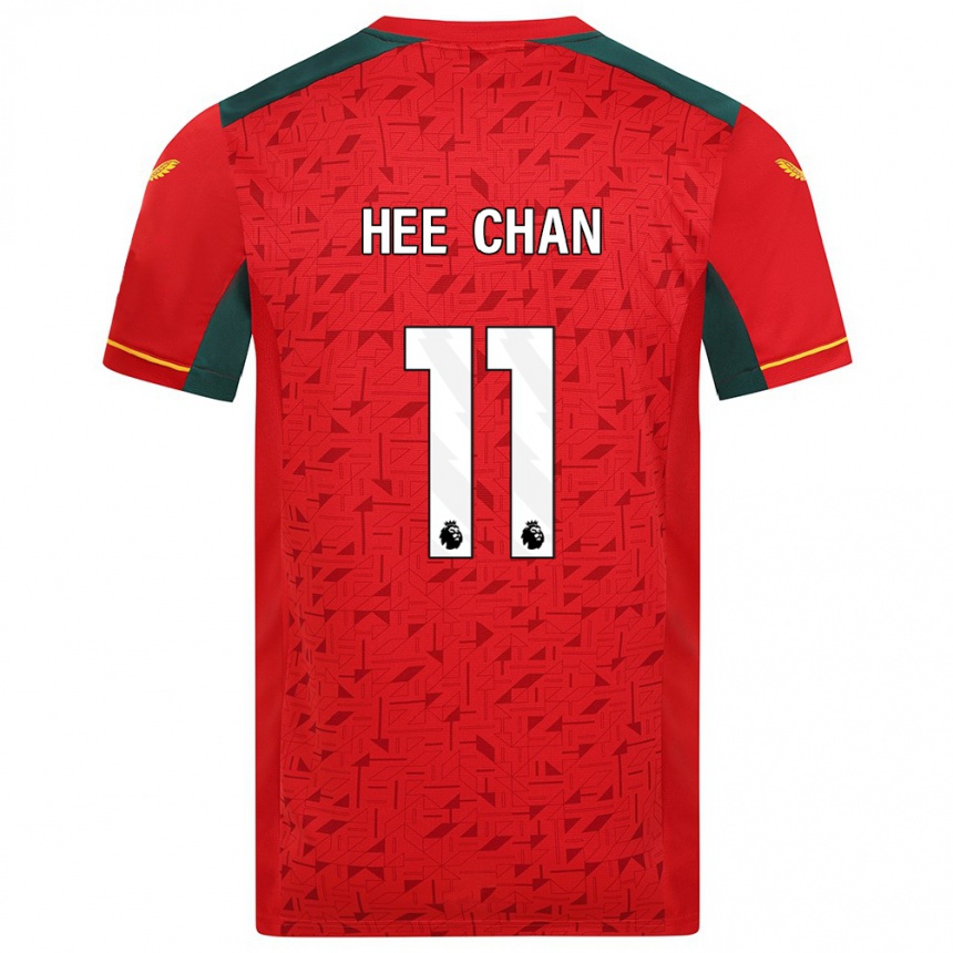 Damen Fußball Hee-Chan Hwang #11 Rot Auswärtstrikot Trikot 2023/24 T-Shirt Luxemburg