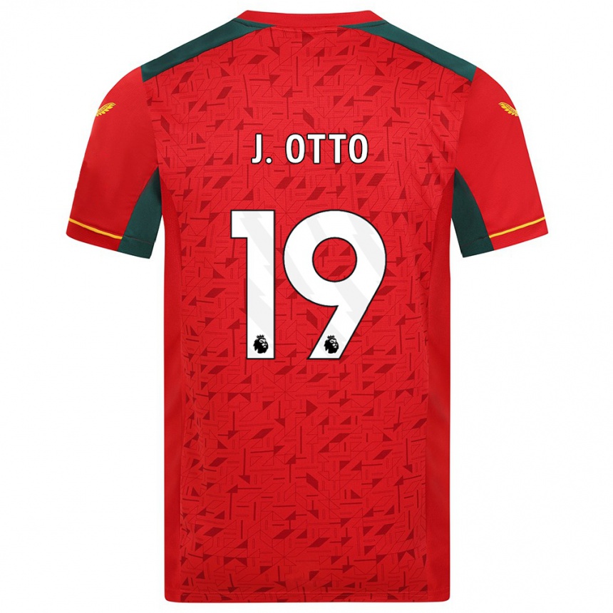 Damen Fußball Jonny Otto #19 Rot Auswärtstrikot Trikot 2023/24 T-Shirt Luxemburg