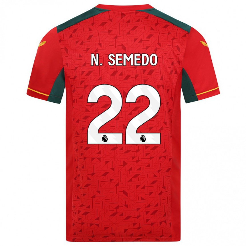 Damen Fußball Nélson Semedo #22 Rot Auswärtstrikot Trikot 2023/24 T-Shirt Luxemburg