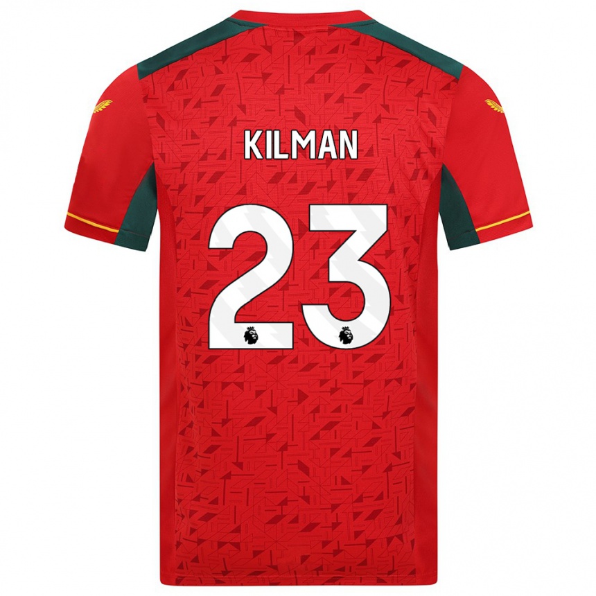 Damen Fußball Max Kilman #23 Rot Auswärtstrikot Trikot 2023/24 T-Shirt Luxemburg