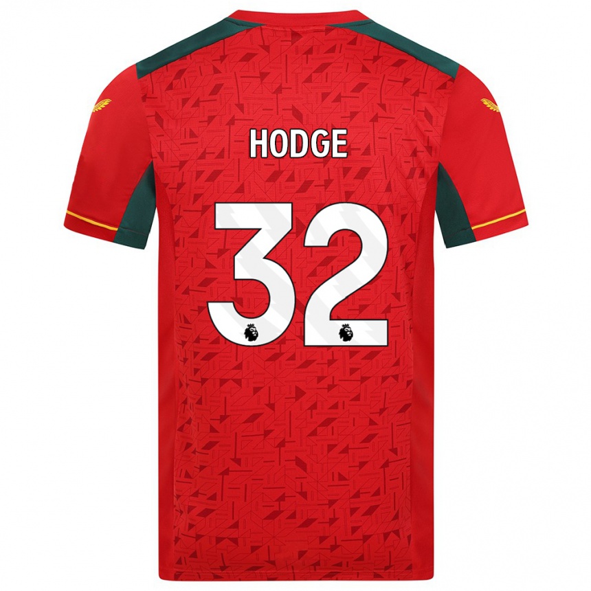 Damen Fußball Joe Hodge #32 Rot Auswärtstrikot Trikot 2023/24 T-Shirt Luxemburg