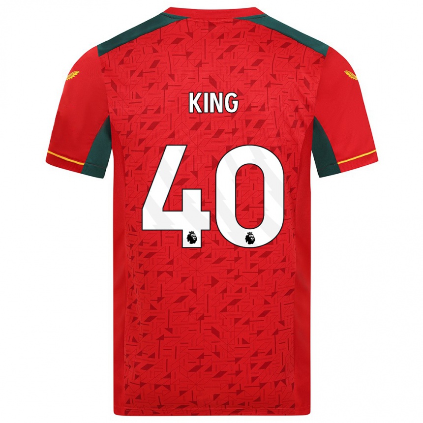 Damen Fußball Tom King #40 Rot Auswärtstrikot Trikot 2023/24 T-Shirt Luxemburg