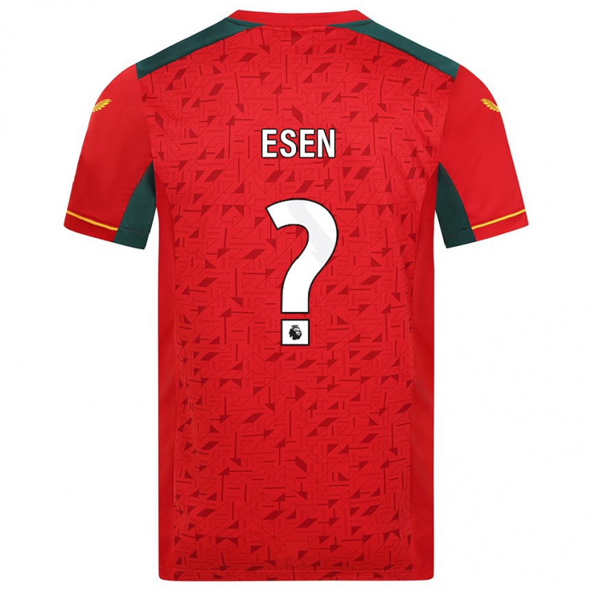 Damen Fußball Josh Esen #0 Rot Auswärtstrikot Trikot 2023/24 T-Shirt Luxemburg