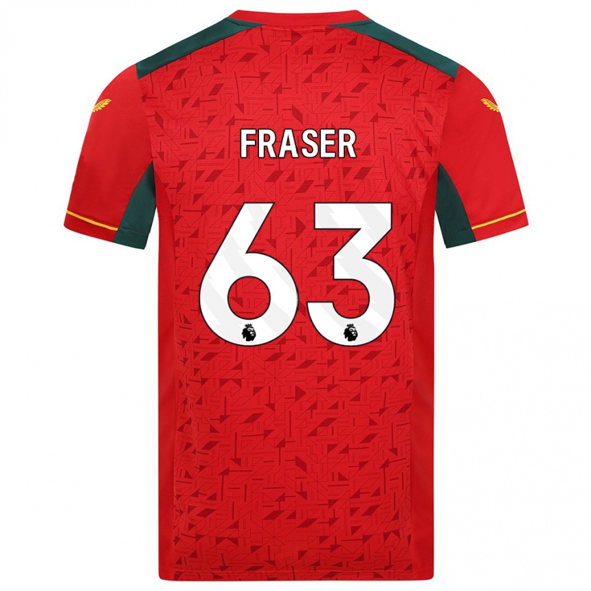 Damen Fußball Nathan Fraser #63 Rot Auswärtstrikot Trikot 2023/24 T-Shirt Luxemburg