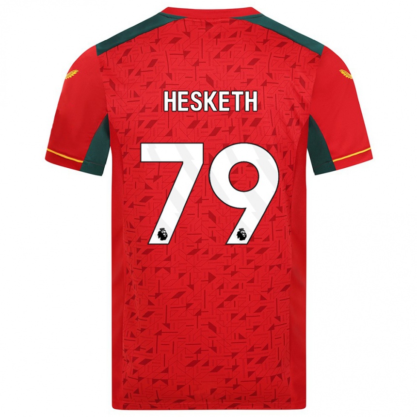 Damen Fußball Owen Hesketh #79 Rot Auswärtstrikot Trikot 2023/24 T-Shirt Luxemburg