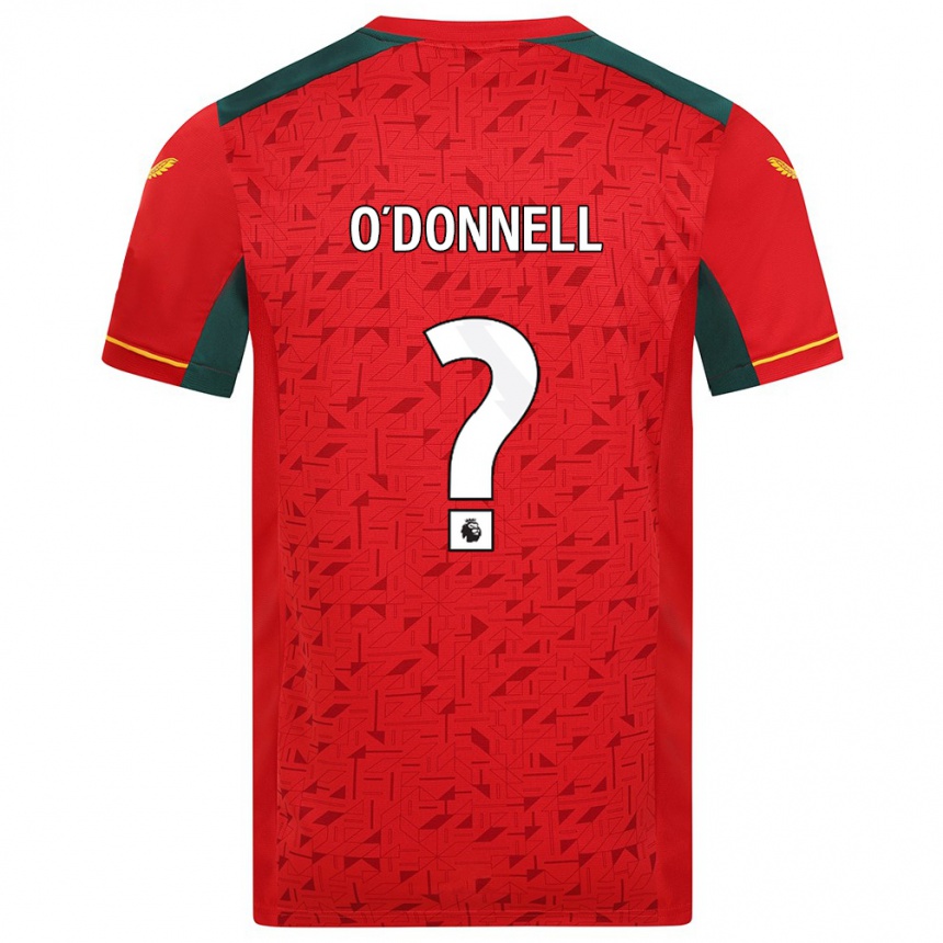 Damen Fußball Luke O'donnell #0 Rot Auswärtstrikot Trikot 2023/24 T-Shirt Luxemburg