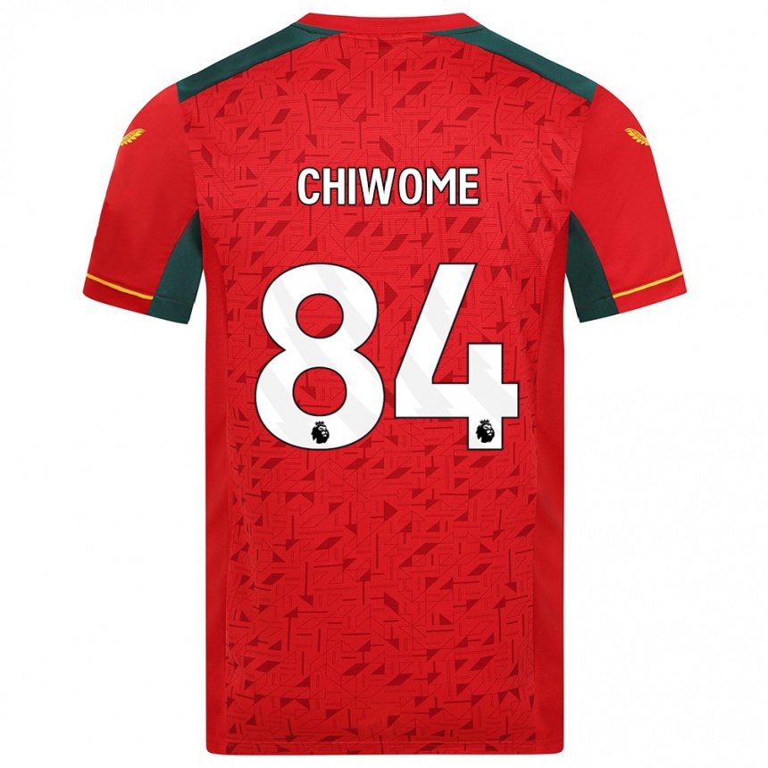 Damen Fußball Leon Chiwome #84 Rot Auswärtstrikot Trikot 2023/24 T-Shirt Luxemburg