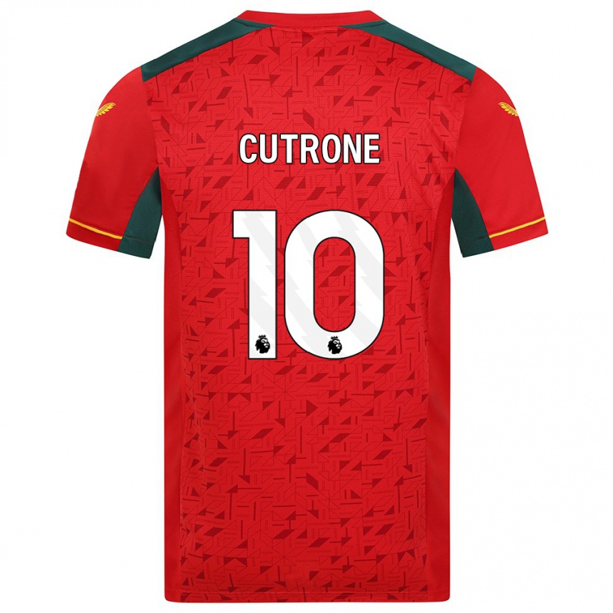 Damen Fußball Patrick Cutrone #10 Rot Auswärtstrikot Trikot 2023/24 T-Shirt Luxemburg