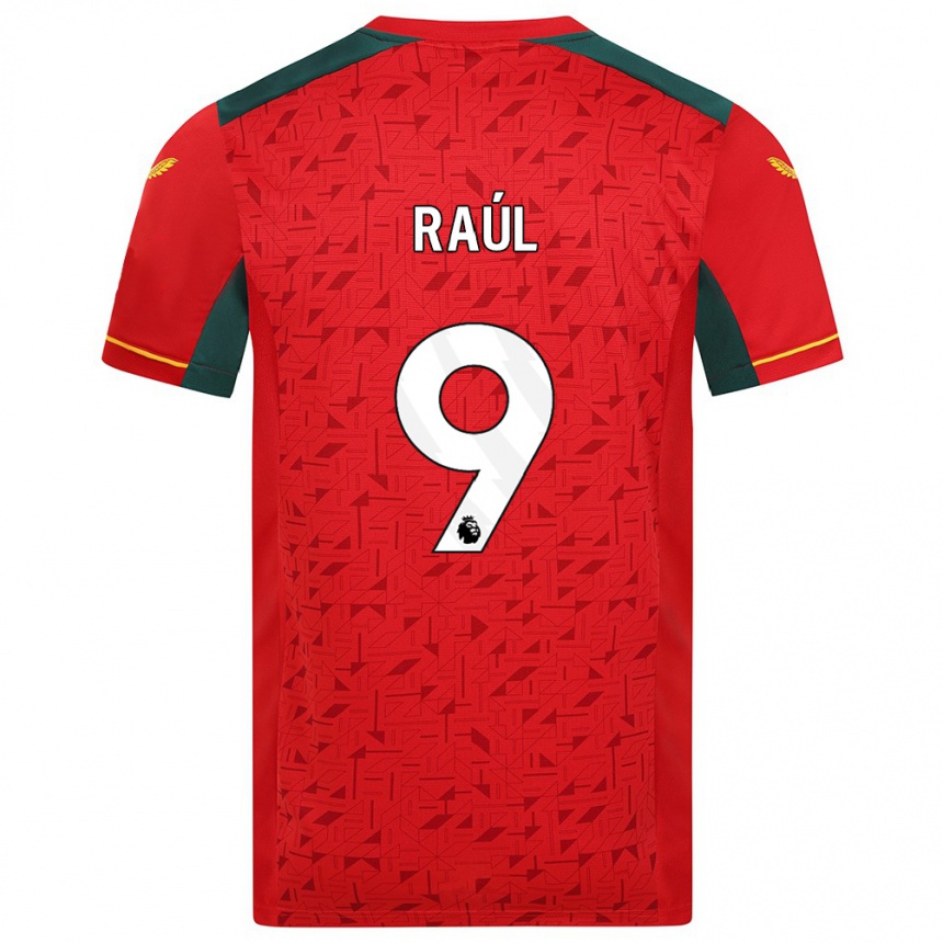 Damen Fußball Raul Jimenez #9 Rot Auswärtstrikot Trikot 2023/24 T-Shirt Luxemburg