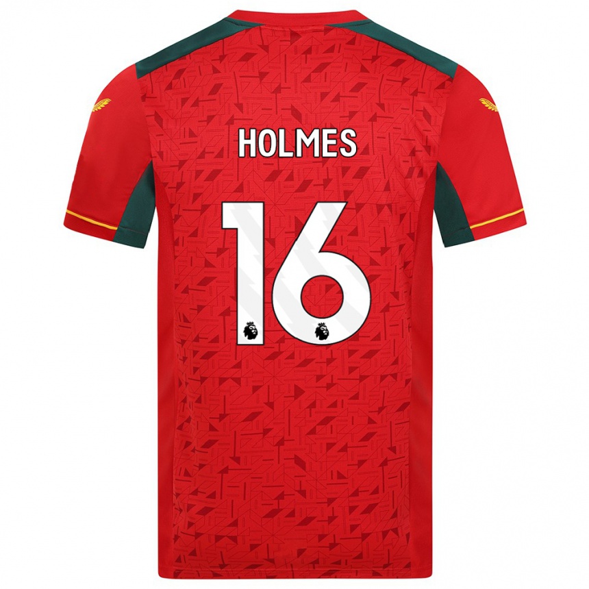 Damen Fußball Summer Holmes #16 Rot Auswärtstrikot Trikot 2023/24 T-Shirt Luxemburg