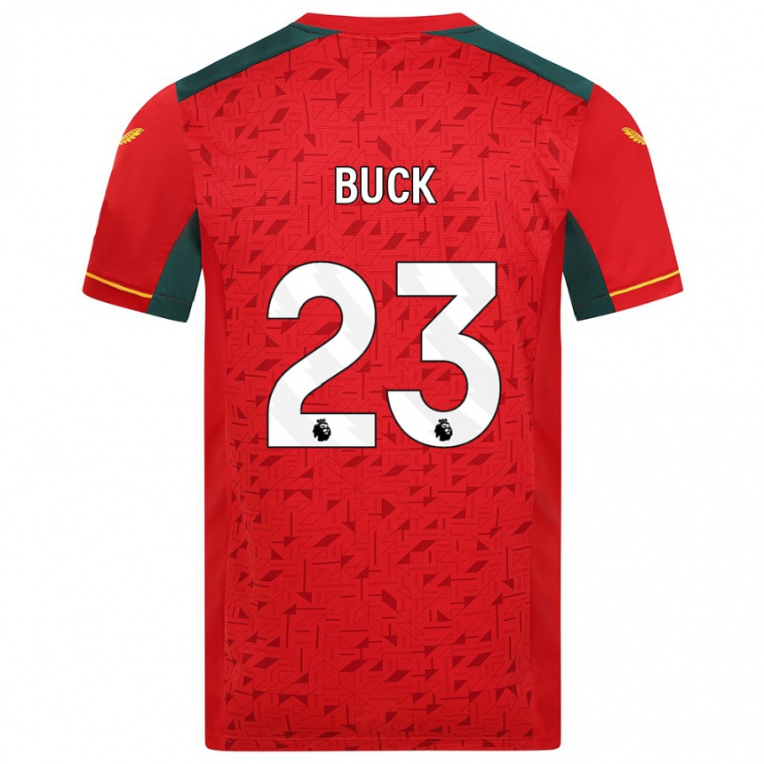 Damen Fußball Alex Buck #23 Rot Auswärtstrikot Trikot 2023/24 T-Shirt Luxemburg