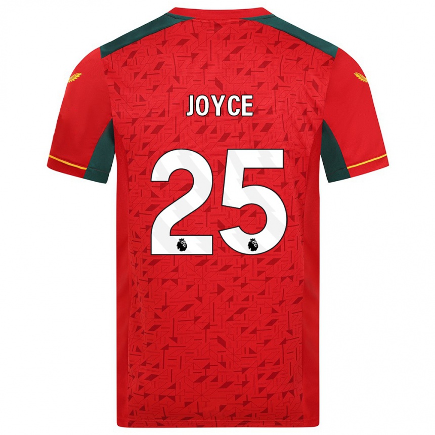 Damen Fußball Leonie Joyce #25 Rot Auswärtstrikot Trikot 2023/24 T-Shirt Luxemburg