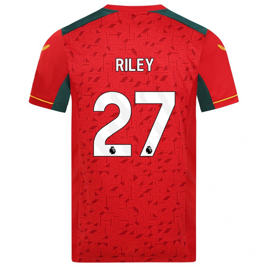 Damen Fußball Lauren Riley #27 Rot Auswärtstrikot Trikot 2023/24 T-Shirt Luxemburg