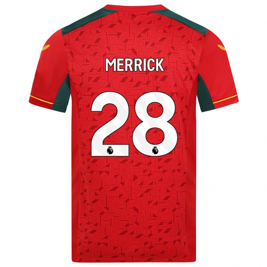 Damen Fußball Beth Merrick #28 Rot Auswärtstrikot Trikot 2023/24 T-Shirt Luxemburg