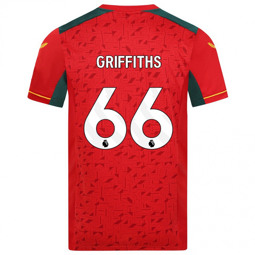 Damen Fußball Harvey Griffiths #66 Rot Auswärtstrikot Trikot 2023/24 T-Shirt Luxemburg