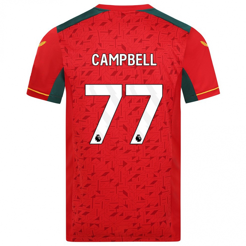 Damen Fußball Chem Campbell #77 Rot Auswärtstrikot Trikot 2023/24 T-Shirt Luxemburg