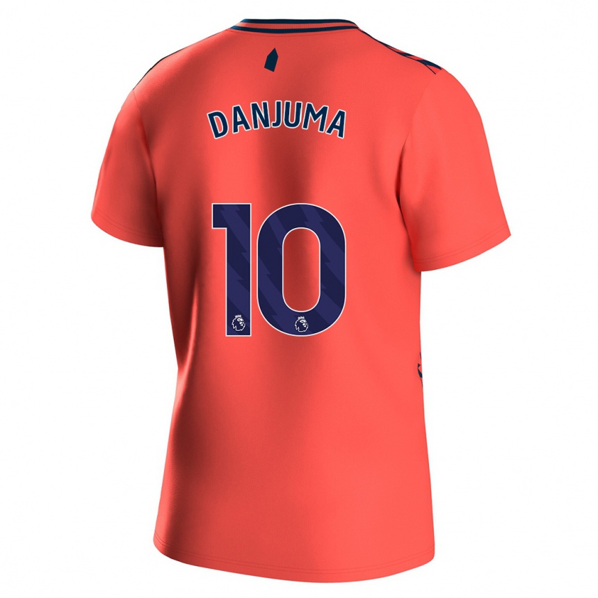 Damen Fußball Arnaut Danjuma #10 Koralle Auswärtstrikot Trikot 2023/24 T-Shirt Luxemburg
