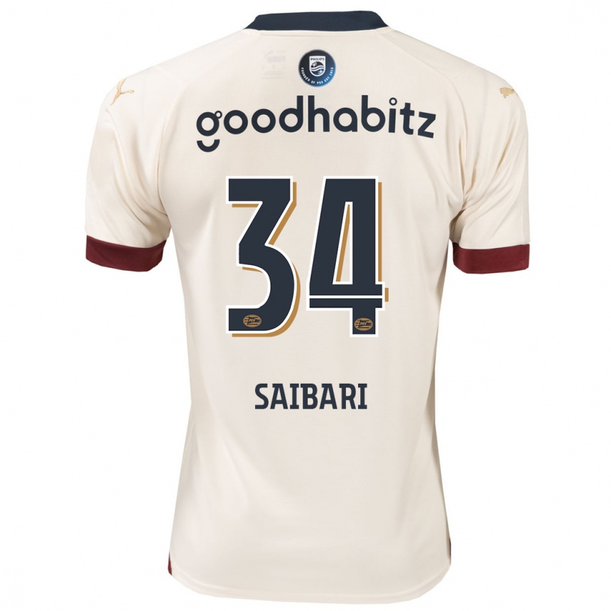 Damen Fußball Ismael Saibari #34 Cremefarben Auswärtstrikot Trikot 2023/24 T-Shirt Luxemburg