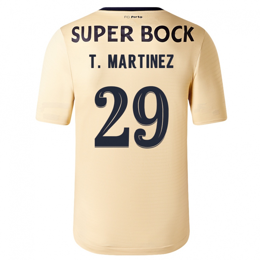 Damen Fußball Toni Martínez #29 Beige-Gold Auswärtstrikot Trikot 2023/24 T-Shirt Luxemburg