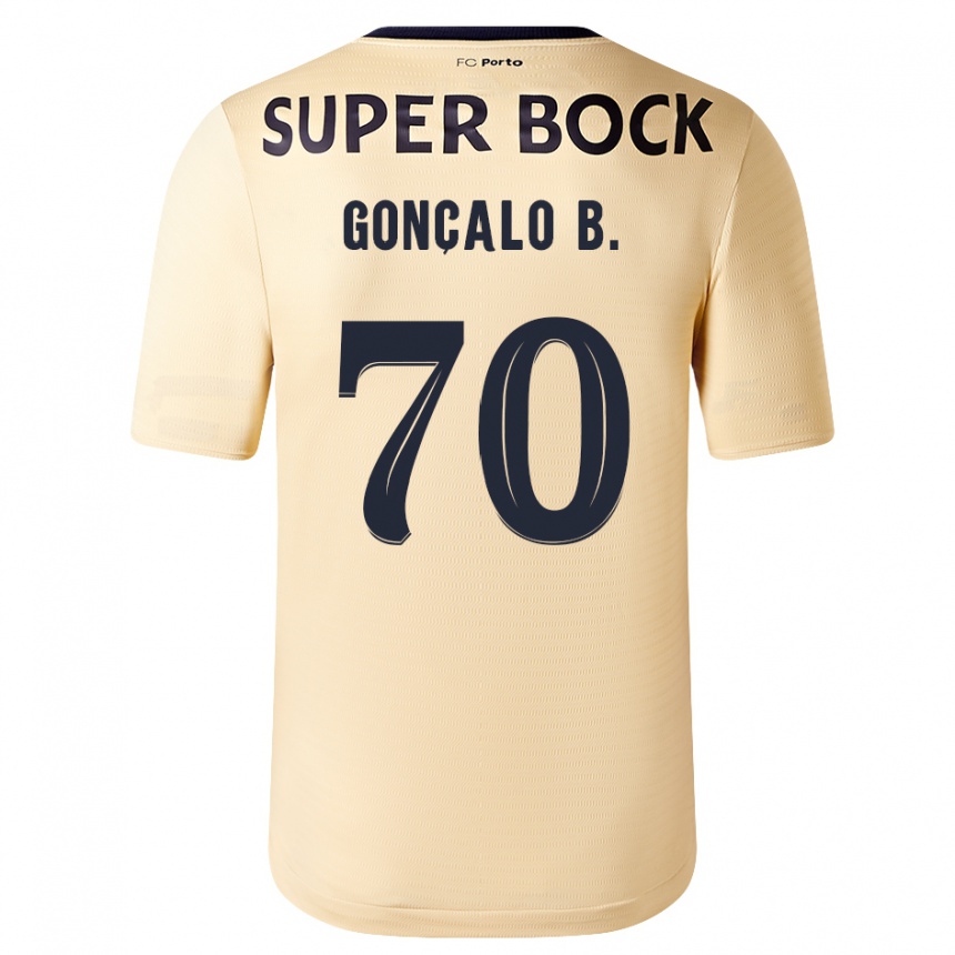 Damen Fußball Gonçalo Borges #70 Beige-Gold Auswärtstrikot Trikot 2023/24 T-Shirt Luxemburg