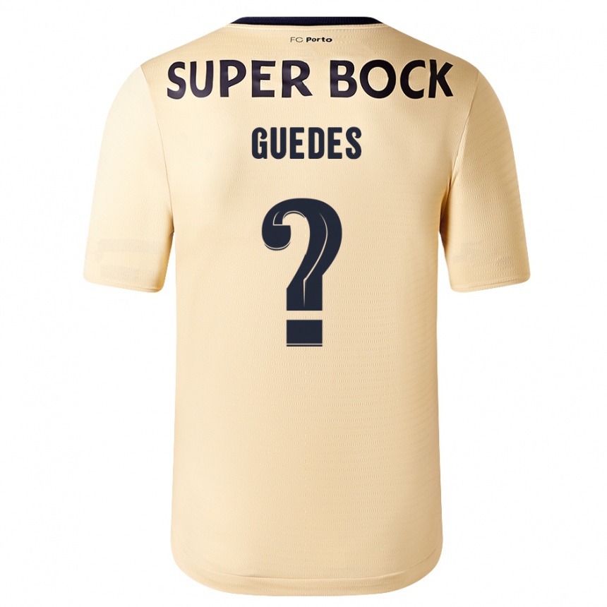 Damen Fußball Gui Guedes #0 Beige-Gold Auswärtstrikot Trikot 2023/24 T-Shirt Luxemburg