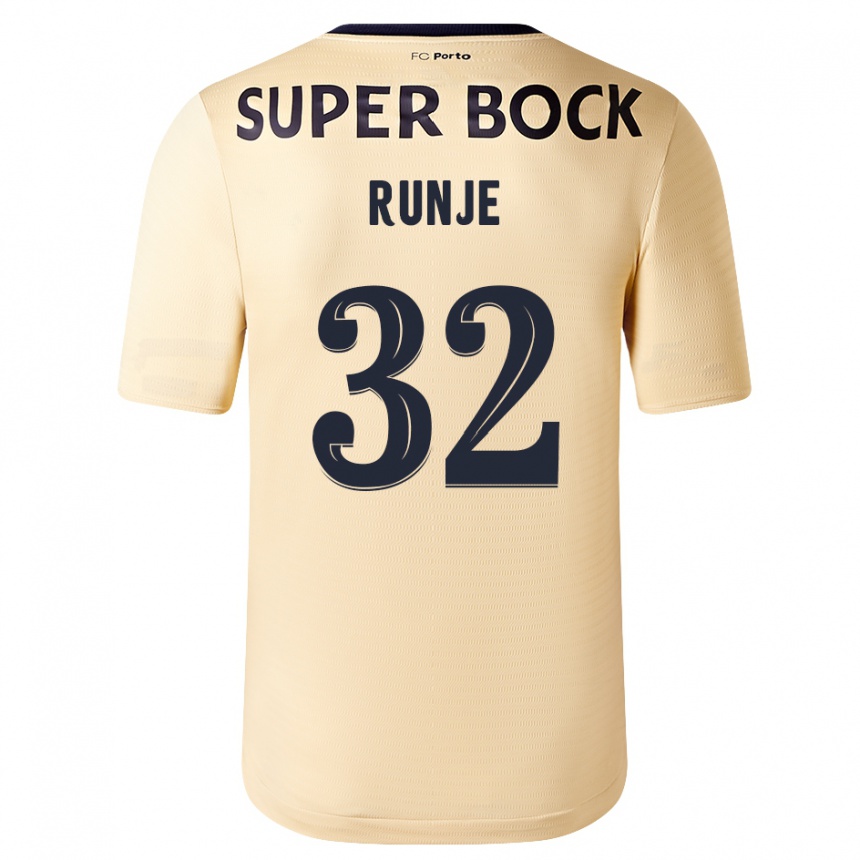 Damen Fußball Roko Runje #32 Beige-Gold Auswärtstrikot Trikot 2023/24 T-Shirt Luxemburg