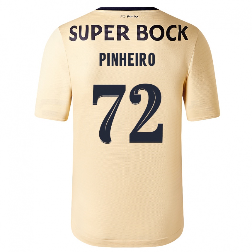 Damen Fußball Rodrigo Pinheiro #72 Beige-Gold Auswärtstrikot Trikot 2023/24 T-Shirt Luxemburg