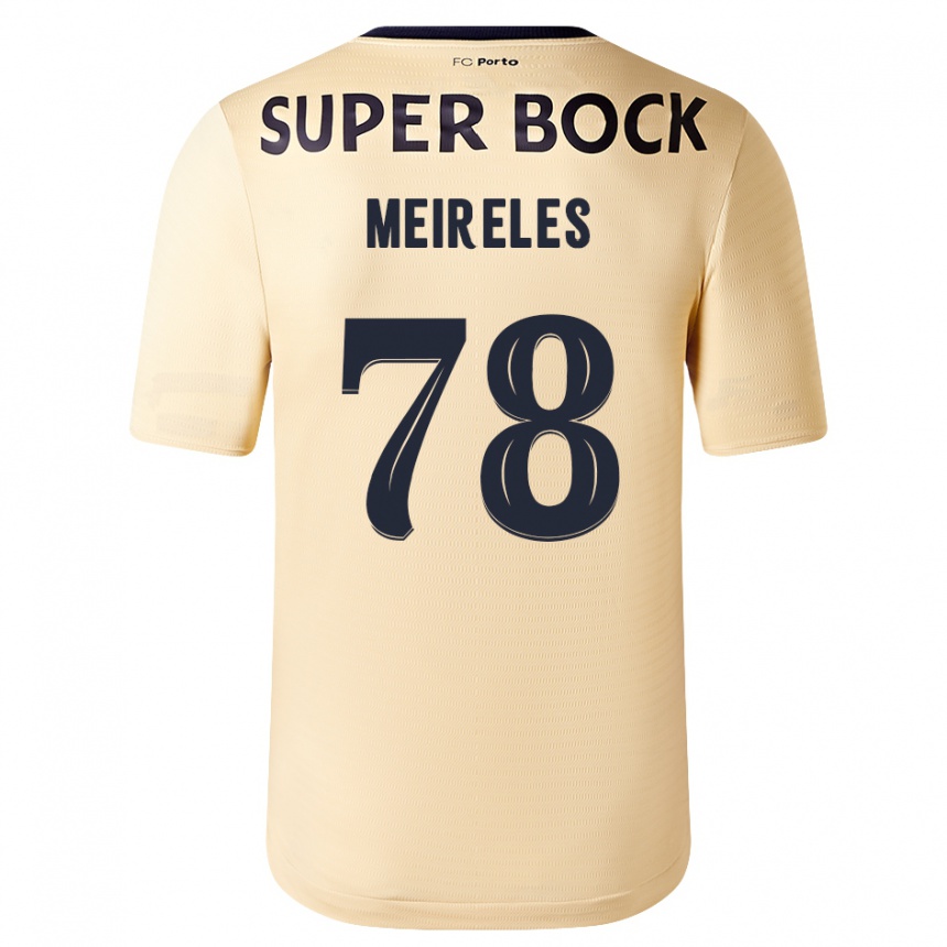 Damen Fußball Jorge Meireles #78 Beige-Gold Auswärtstrikot Trikot 2023/24 T-Shirt Luxemburg