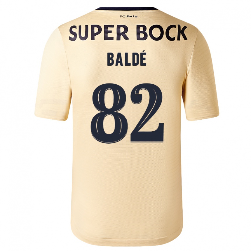 Damen Fußball Alfa Baldé #82 Beige-Gold Auswärtstrikot Trikot 2023/24 T-Shirt Luxemburg