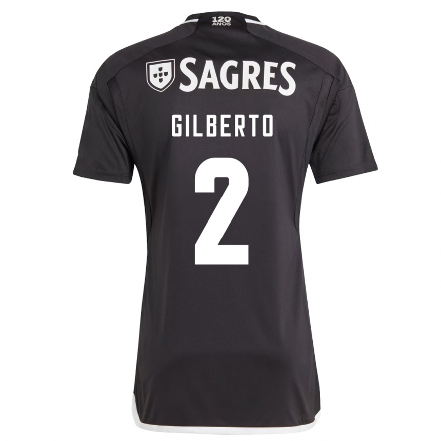 Damen Fußball Gilberto #2 Schwarz Auswärtstrikot Trikot 2023/24 T-Shirt Luxemburg