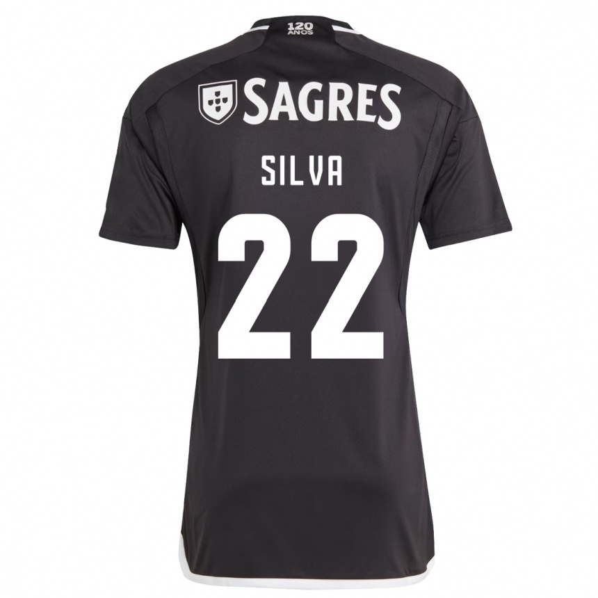 Damen Fußball Amelia Silva #22 Schwarz Auswärtstrikot Trikot 2023/24 T-Shirt Luxemburg