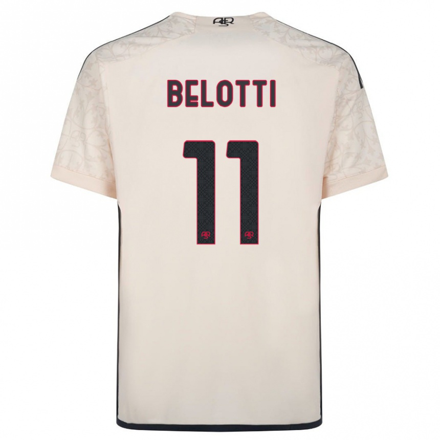 Damen Fußball Andrea Belotti #11 Cremefarben Auswärtstrikot Trikot 2023/24 T-Shirt Luxemburg