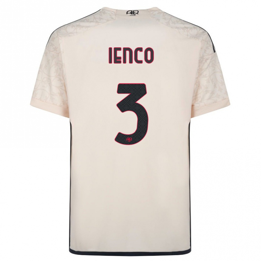 Damen Fußball Simone Ienco #3 Cremefarben Auswärtstrikot Trikot 2023/24 T-Shirt Luxemburg