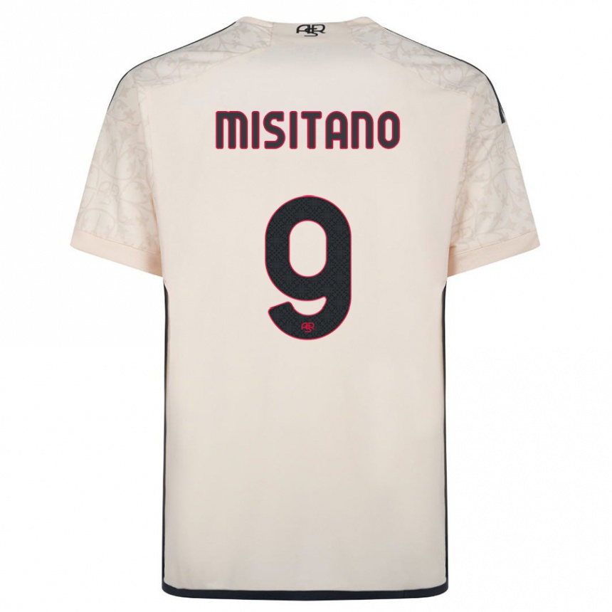 Damen Fußball Giulio Misitano #9 Cremefarben Auswärtstrikot Trikot 2023/24 T-Shirt Luxemburg