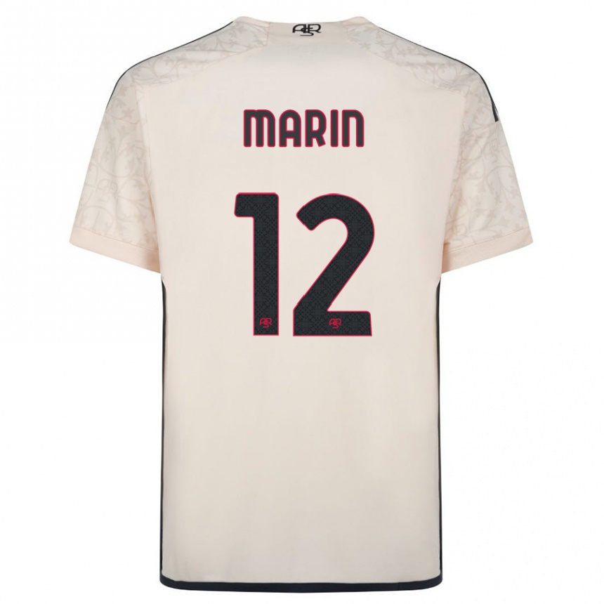 Damen Fußball Renato Marin #12 Cremefarben Auswärtstrikot Trikot 2023/24 T-Shirt Luxemburg