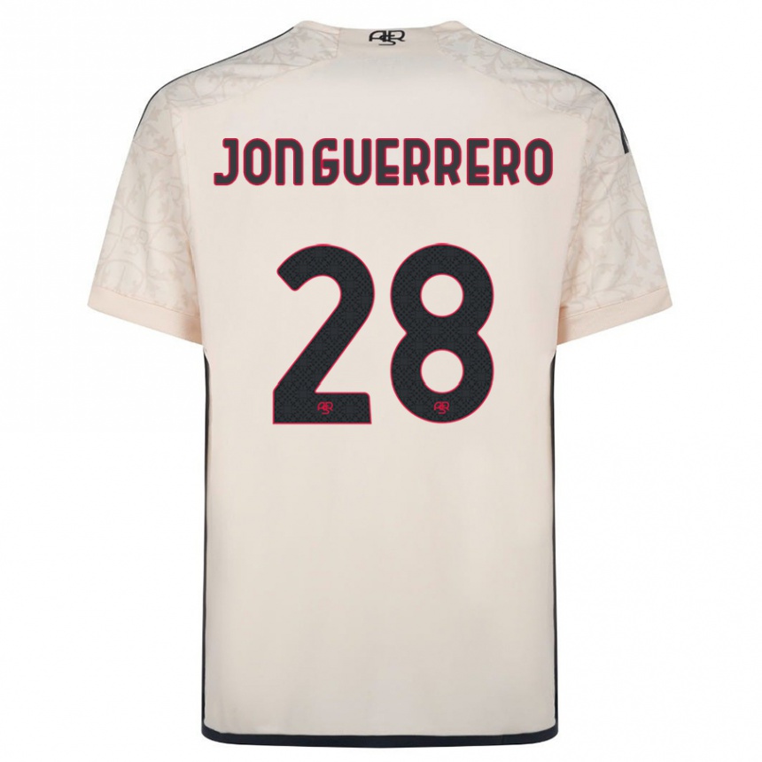 Damen Fußball Julen Jon Guerrero #28 Cremefarben Auswärtstrikot Trikot 2023/24 T-Shirt Luxemburg