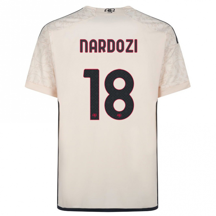 Damen Fußball Manuel Nardozi #18 Cremefarben Auswärtstrikot Trikot 2023/24 T-Shirt Luxemburg