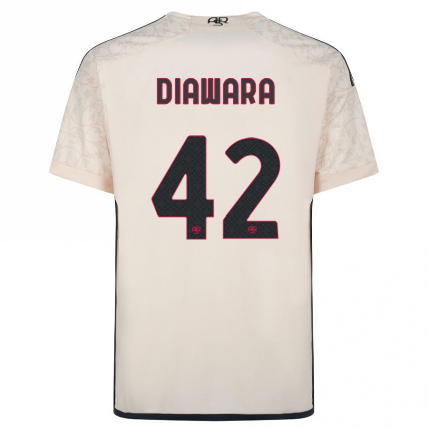 Damen Fußball Amadou Diawara #42 Cremefarben Auswärtstrikot Trikot 2023/24 T-Shirt Luxemburg