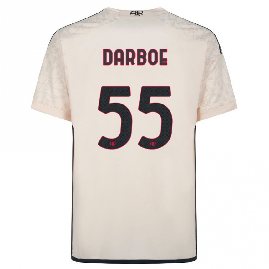 Damen Fußball Ebrima Darboe #55 Cremefarben Auswärtstrikot Trikot 2023/24 T-Shirt Luxemburg