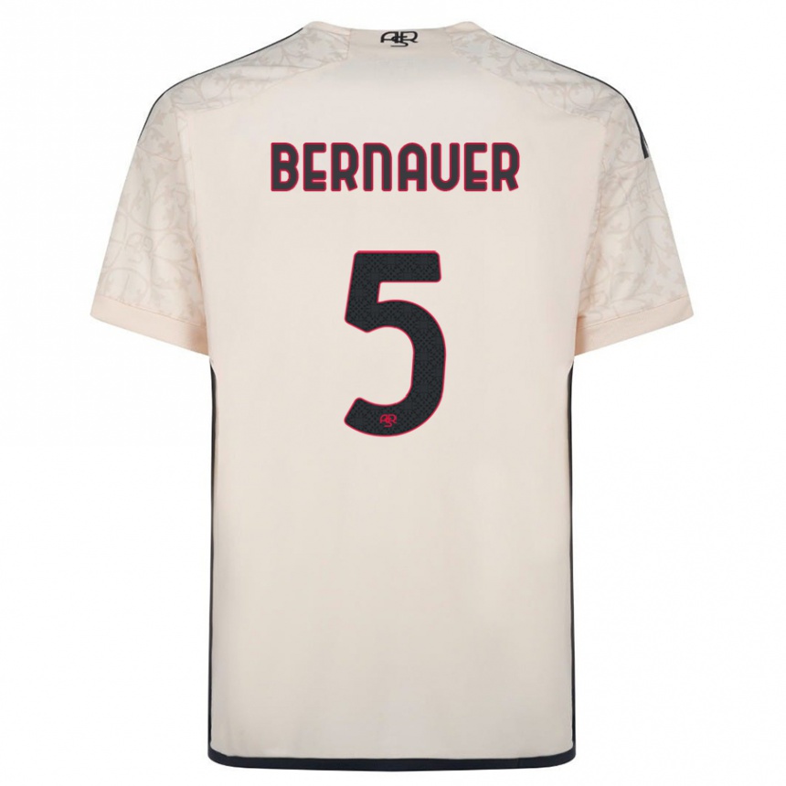 Damen Fußball Vanessa Bernauer #5 Cremefarben Auswärtstrikot Trikot 2023/24 T-Shirt Luxemburg