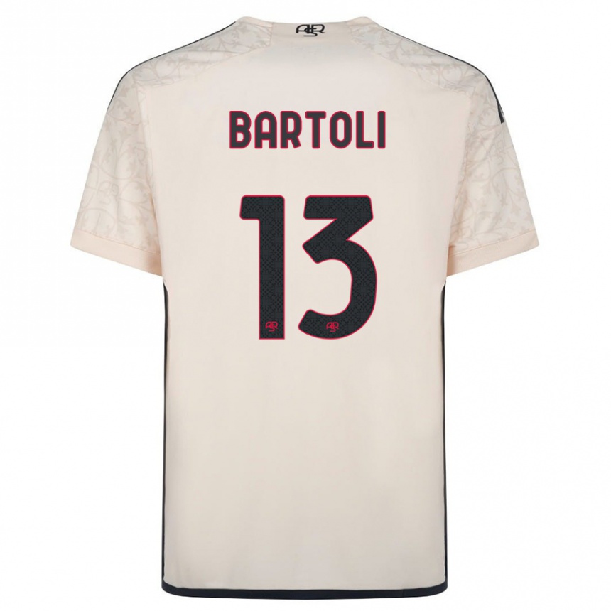 Damen Fußball Elisa Bartoli #13 Cremefarben Auswärtstrikot Trikot 2023/24 T-Shirt Luxemburg