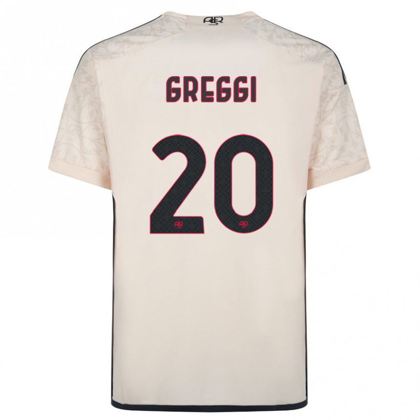 Damen Fußball Giada Greggi #20 Cremefarben Auswärtstrikot Trikot 2023/24 T-Shirt Luxemburg