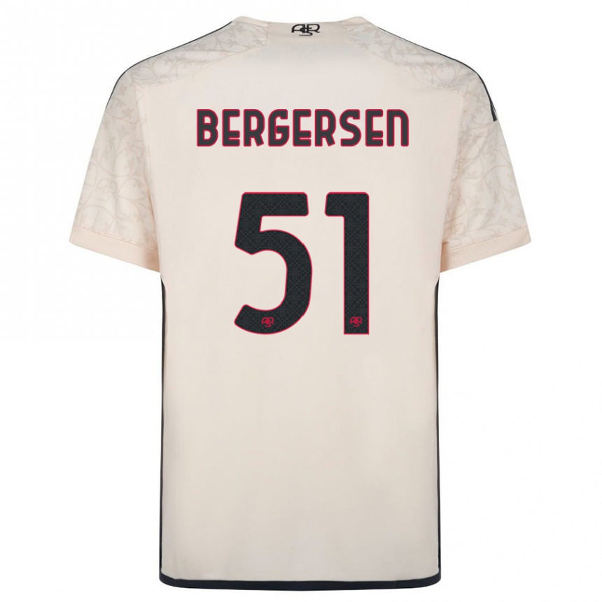 Damen Fußball Mina Bergersen #51 Cremefarben Auswärtstrikot Trikot 2023/24 T-Shirt Luxemburg