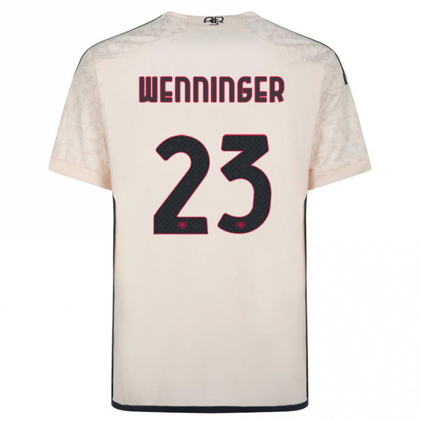 Damen Fußball Carina Wenninger #23 Cremefarben Auswärtstrikot Trikot 2023/24 T-Shirt Luxemburg