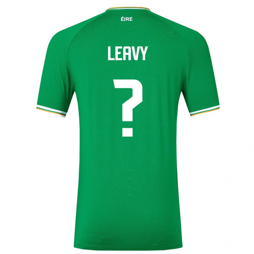 Kinder Fußball Irische Kian Leavy #0 Grün Heimtrikot Trikot 24-26 T-Shirt Luxemburg