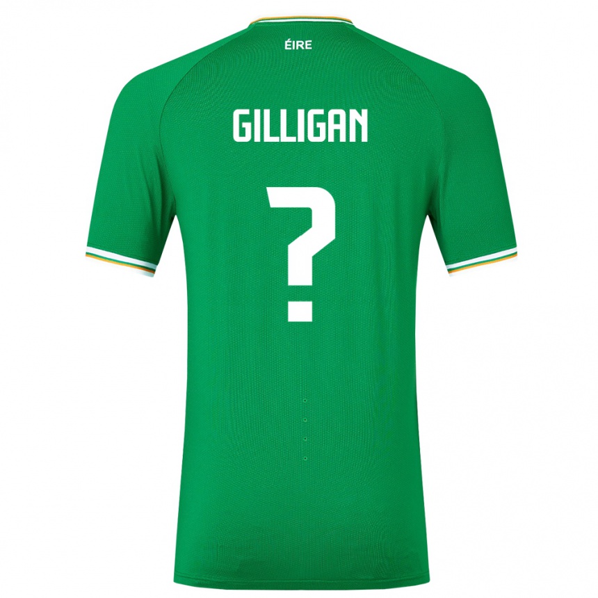 Kinder Fußball Irische Ciaran Gilligan #0 Grün Heimtrikot Trikot 24-26 T-Shirt Luxemburg