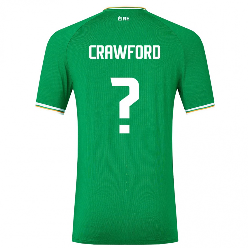 Kinder Fußball Irische James Crawford #0 Grün Heimtrikot Trikot 24-26 T-Shirt Luxemburg