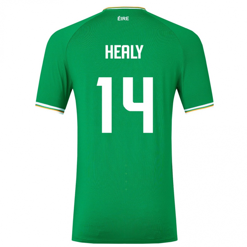 Kinder Fußball Irische Freya Healy #14 Grün Heimtrikot Trikot 24-26 T-Shirt Luxemburg