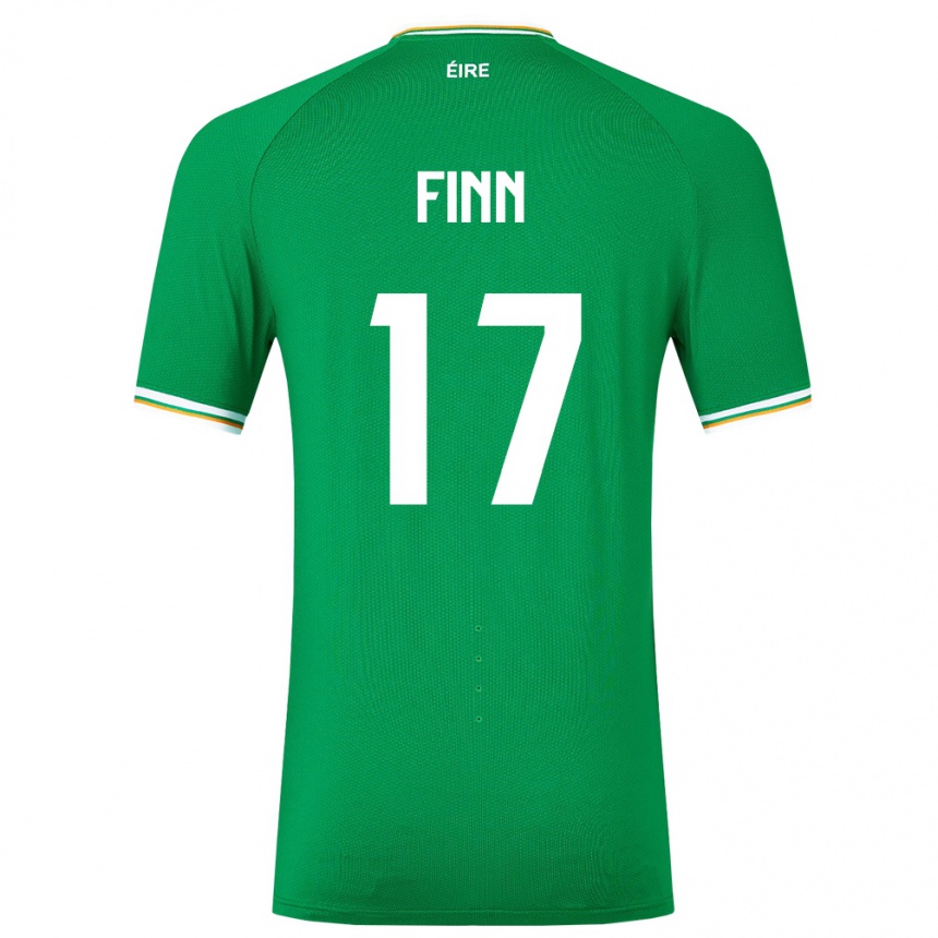 Kinder Fußball Irische Jamie Finn #17 Grün Heimtrikot Trikot 24-26 T-Shirt Luxemburg