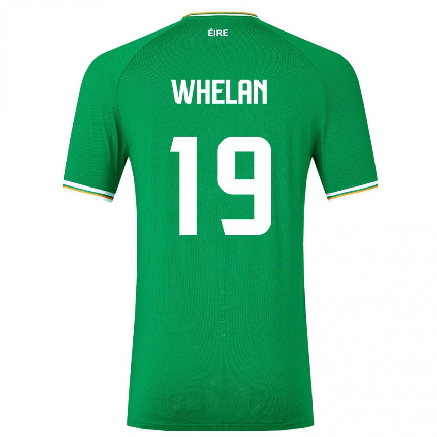 Kinder Fußball Irische Emily Whelan #19 Grün Heimtrikot Trikot 24-26 T-Shirt Luxemburg